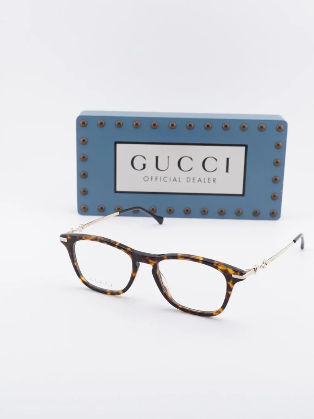 Gucci GG0919O 002 Square Eyeglasses - Havana/Gold 50mm
